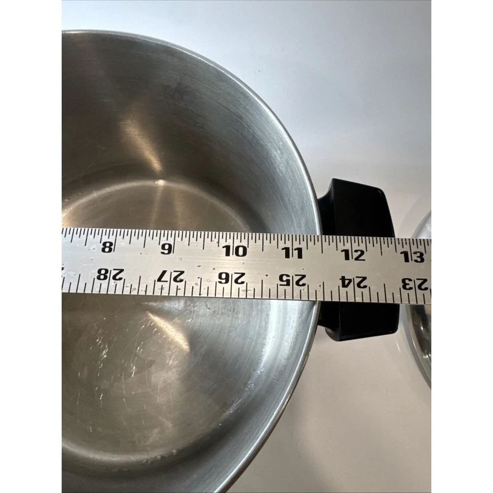 Revere Ware 1801 Vintage 8 Quart Tri-Ply Stock Pot & Lid 88-A Stainless USA made